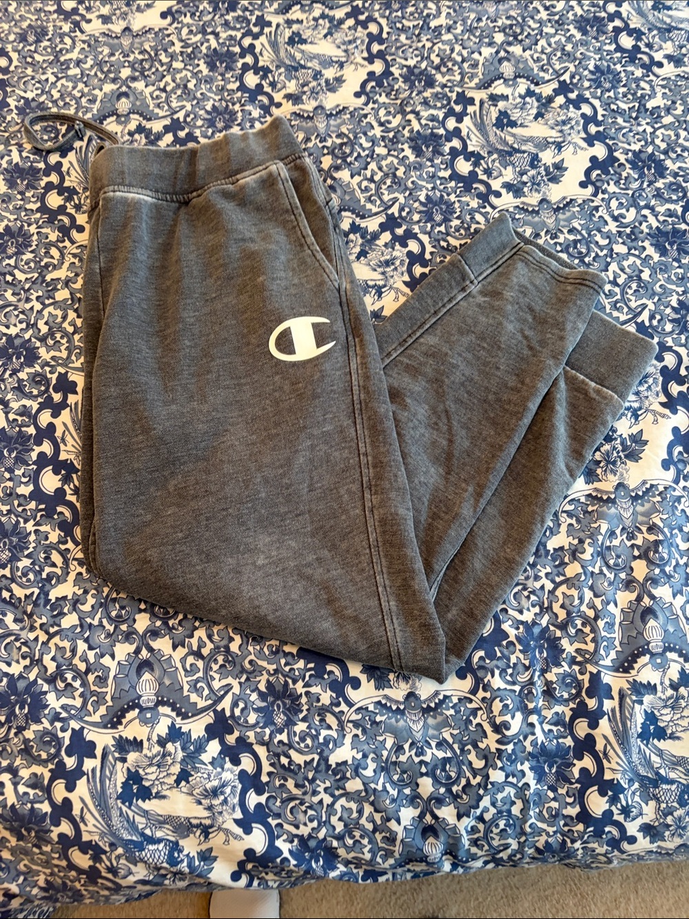 Champion womens Dark Gray Jogger Sweatpants with Logo